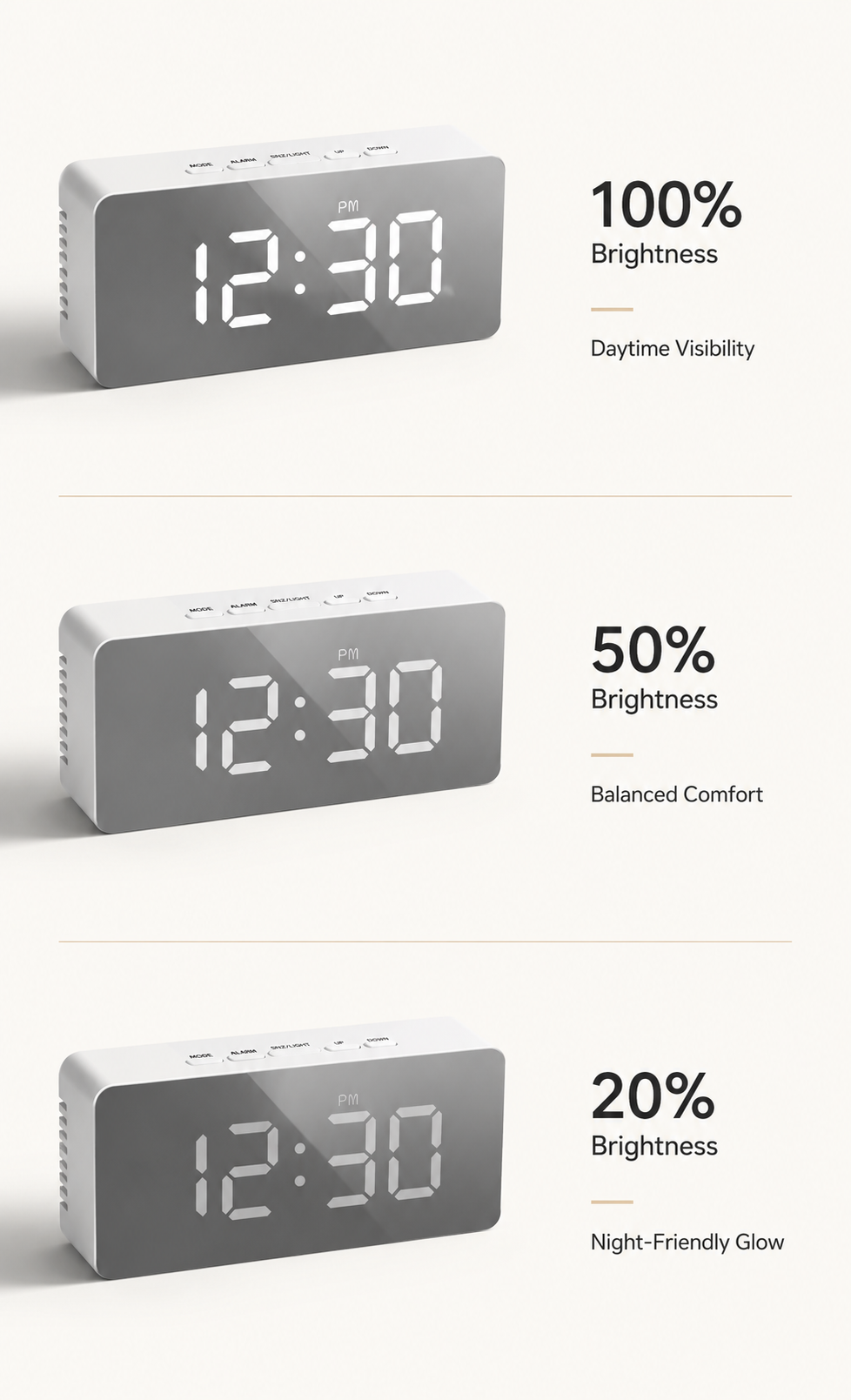 Mellowa Digital Alarm Clock